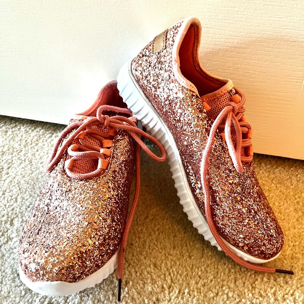 Pink sparkle shoes